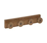 Patère 4 Tiges Design "Côme" 40cm Marron