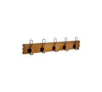Patère 5 Crochets Bois & Métal "Loft" 63cm Naturel