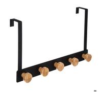 Patère 5 têtes métal et bambou noir - 5five