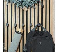 Patère à bouton pour panneaux acoustiques - Crochet mural sans perçage avec support QuickFix - Style scandinave solide et moderne - Choisissez la bonne taille pour votre panneau à lattes (15 mm)