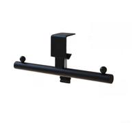 Patère à double tête en métal Noir 26,5 cm | Convient aux bureaux de 0 à 3,8 cm d'épaisseur, design à visser, pas de perçage nécessaire, lot de 2, options blanc et noir