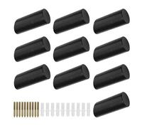 Patere Bois, 10 Pièces Porte Manteau Mural Bois Noir 5 cm, Patere Murale Bois Rond, Crochet Mural en Bois, Capacité de Charge Environ 10 kg, pour Suspendre Chapeaux, Sacs à Dos, Vêtements 0XBIT