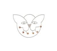 HAKU Möbel garderobe Murale alu, Bois Massif, métal - Dim.: L 48 cm x H 34 cm x P 6,5 cm, Style: Industrial