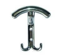 Patère contemporaine avec deux crochets - chromé CADAP