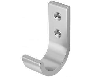 Patère courbe - hauteur 70 mm- argent HERMETA