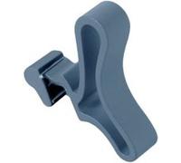 Patère courbe pour sèche-serviettes à lames plates - Gris bleu