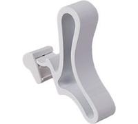 Patère courbe SAUTER pour sèche-serviettes à lames plates - Blanc Blanc G
