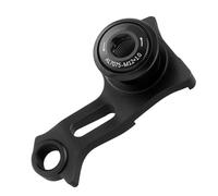 Patère de dérailleur, crochet pour cadre de vélo, adaptateur de vitesse arrière, alliage d'aluminium renforcé, ajustement fileté de précision, réparation de vélo en plein air, 3,8 x 7,2 cm, noir