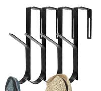 Patère de porte en métal réglable de 5 à 9,1 cm | 2 crochets au-dessus du panneau de porte pour chapeaux, écharpes, serviettes, sacs fourre-tout, chambre à coucher