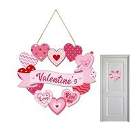 Patère de porte pour la Saint-Valentin - Décoration de style maison de campagne | Cœur en bois pour terrasse, extérieur, intérieur, salon, toi