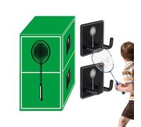 Patère de raquette de badminton | 4,5 x 44,5 x 3 cm Crochets de garage | Raquette murale | Cintre en acier inoxydable, organisateur de rangement avec crochet de support, écran de support