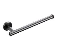 Patère de salle bain en acier inoxydable, barre à serviettes, porte-papier, gris, noir, Chrome poli, or brossé, accessoires(Towel Rack Gun Gray)