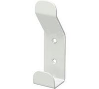 Patère double accroche acier DEVISMES - laqué blanc ral9016 - F10555BLA