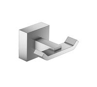 Patère double Eo Moderne en métal Chromé 6,7x4 cm