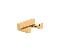 Patère double NIL en laiton doré brossé 6x4,2x2,1 cm