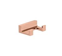 Patère double NIL en laiton rose gold poli 6x4,2x2,1 cm