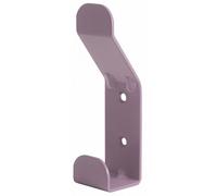 Patère double type F10555 - en acier laqué - H 140 x L 38 x P 37 mm - mauve DEVISMES