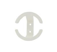 Patère éco 1 tête et 1 crochet en PVC blanc, L. 90 x H. 90 x P. 33 mm