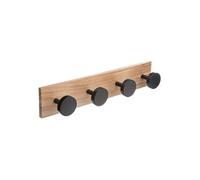 Five Patère à 4 têtes - 40 x 8 x 6,5 cm - Bois - Noir
