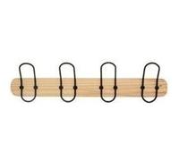 Patère en bois 4 têtes - L 50 x l 7 x H 12 cm Beige G