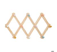 Atmosphera Patère en bois 10 crochets 50 x 29 cm Intérieur Beige