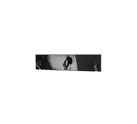 Patere en bois massif Noir, L44 x H10 x P2 cm --
