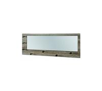 Patere en MDF Coloris Decor chene truffe-chrome-nickel, L80 x P6 x H30 cm --