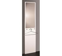Patere en tube d'acier Coloris Blanc-chrome, L35 x P7 x H190 cm --