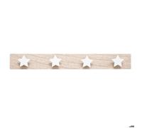 Patère Enfant - Atmosphera - 4 Crochets - Bois MDF - Blanc - L 55 cm
