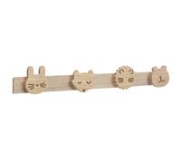 Patère enfant en bois animaux Wild Beige G