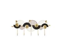 Patère Mural Déco "Art" 73cm Or & Noir Or