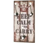 HAKU Möbel garderobe Murale Motif, Noir, céramique, MDF, métal - Dim.: L 30 cm x H 60 cm x P 12 cm, Style: Industrial