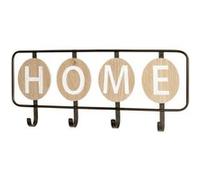 HAKU Möbel garderobe Murale chêne, Noir, MDF, métal - Dim.: L 50 cm x H 22 cm x P 5 cm, Style: Industrial