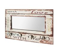 Miroir 80x52 cm décor vintage beige et marron