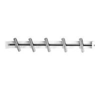 HAKU Patère murale chromée blanc métal – L 60 x H 10 x P 10 cm – Style moderne