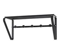 HAKU Möbel garderobe Murale Noir, métal - Dim.: L 45 cm x H 20 cm x P 18 cm, Style: Modern