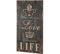 HAKU garderobe Murale Motif, Vintage, MDF, métal - Dim.: L 30 cm x H 60 cm x P 7 cm, Style: Industrial