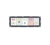 HAKU Möbel garderobe Murale Multicolore, Vintage, Bois Massif, métal - Dim.: L 66 cm x H 21 cm x P 5 cm, Style: Industrial