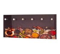 HAKU Patère murale Optique INOX Motif métal Verre trempé L70×H30×P5 cm Style moderne