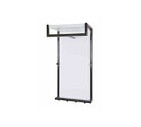 HAKU garderobe murale chromé foncé, blanc, MDF, métal - Dim.: L 40 cm x H 80 cm x P 30 cm, Style: Modern