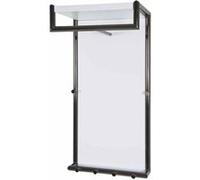 HAKU Möbel garderobe murale chromé foncé, blanc, MDF, métal - Dim.: L 40 cm x H 80 cm x P 30 cm, Style: Modern