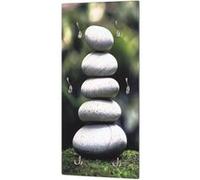 HAKU Möbel garderobe Murale Optique INOX, Motif, MDF, métal - Dim.: L 45 cm x H 100 cm x P 8 cm, Style: Industrial