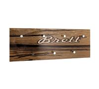 HAKU garderobe Murale chromé, Motif, MDF, métal - Dim.: L 80 cm x H 30 cm x P 6 cm, Style: Modern