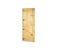 HAKU Möbel garderobe murale chromé, chêne, MDF, métal - Dim.: L 80 cm x H 30 cm x P 6 cm, Style: Modern