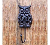 Patère murale, Crochets Porte manteau porte-vêtements Rétro Fer forgé Chouette Petit oiseau Fixé au mur mural industriel Style campagnard Décoration Jardin En plein air unique Crochet Noir