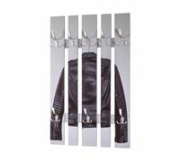 HAKU garderobe Murale Optique INOX, Motif, Aluminium, MDF - Dim.: L 65 cm x H 100 cm x P 9 cm, Style: Modern