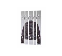 HAKU Möbel garderobe Murale Optique INOX, Motif, Aluminium, MDF - Dim.: L 65 cm x H 100 cm x P 9 cm, Style: Modern