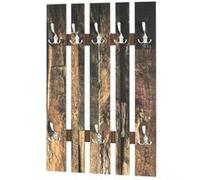 HAKU garderobe Murale Optique INOX, Motif, Aluminium, MDF - Dim.: L 65 cm x H 100 cm x P 9 cm, Style: Modern