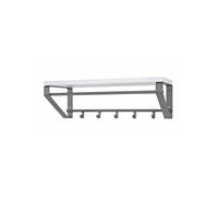HAKU Möbel garderobe murale anthracite, blanc, MDF, métal - Dim.: L 70 cm x H 23 cm x P 30 cm, Style: Modern