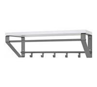 HAKU Möbel garderobe Murale Anthracite, Blanc, MDF, métal - Dim.: L 70 cm x H 23 cm x P 30 cm, Style: Modern